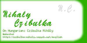 mihaly czibulka business card