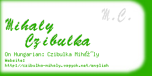 mihaly czibulka business card